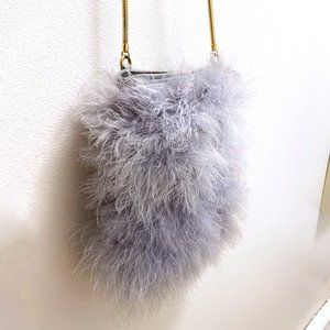 Topshop Baby Blue Feather Cross-body Bag